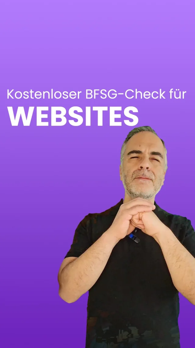 Kostenloser Barrierefreiheits-Check für deine Website! 🔍⁠
⁠
Ist deine Website bereits barrierefrei? Bist du vom neuen BFSG betroffen? Gerne schaue ich mir deine Website für einen kostenlosen Check an!⁠
⁠
➡️ Mehr Infos findest du auf meiner Website: https://fuelyour.energy/barrierefreiheit/ ⁠
⁠
#fuelyourenergy #hakancalim #fye  #barrierefreiheit #bfsg #barrierefrei #website #webseite #digital #beratung #beratungsangebot