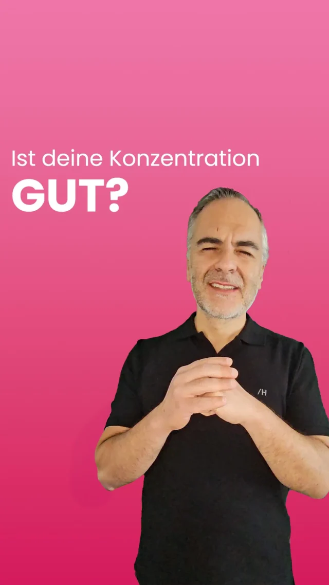 Hast du nicht ausreichend Konzentration für deine Aufgabe? 💭
Durch den übermäßigen Konsum von Videos ist die Konzentration vieler Menschen nur noch sehr gering: Wenn etwas nicht innerhalb von 7 Sekunden interessant ist, verlieren wir die Lust.
➡️ Du willst deine Konzentration verbessern? Dann besuche jetzt meine Website: https://fuelyour.energy/ 
#fuelyourenergy #hakancalim #fye #gefühle #energie #selbstakzeptanz #gedanken #selbstliebe #achtsamkeit #mutmacher #innerestärke #bewusstleben #selfcare #mindset #ziele #lebenmiteinschränkung #fittrotzeinschränkung #zieleerreichen