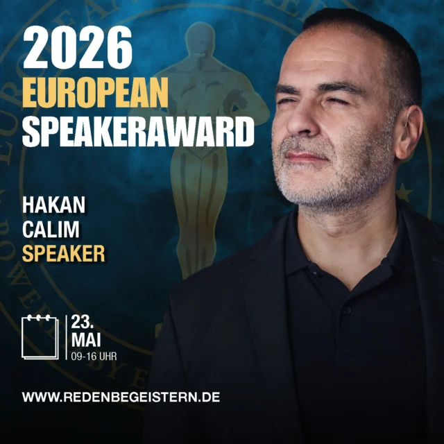 Vom Blindflug zur klaren Richtung.

Beim European Speaker Award 2026 spricht Hakan Calim über das
Blindenstock-Prinzip – und darüber, wie Unternehmen selbst in Zeiten von KI, Digitalisierung und Überforderung wieder klare Richtung finden.
🔹 Entscheidungsstärke statt Stillstand
🔹 Klarheit statt Blindflug
🔹 Energie statt Erschöpfung
📍 23. Mai 2026
🕘 09–16 Uhr
#Speaker #Transformation #KI #Unternehmen #Krise #Motivation #EuropeanSpeakerAward